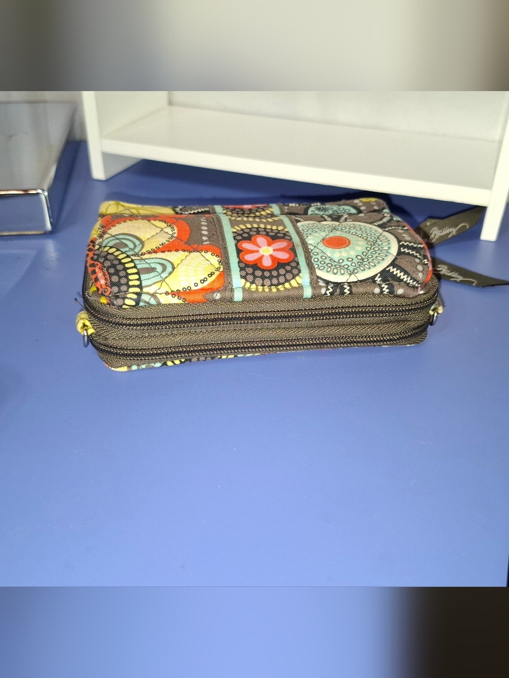 Retired Vera Bradley Lil Hipster Crossbody & Wallet Set In "Flower Shower" - EUC - Picture 5 of 11